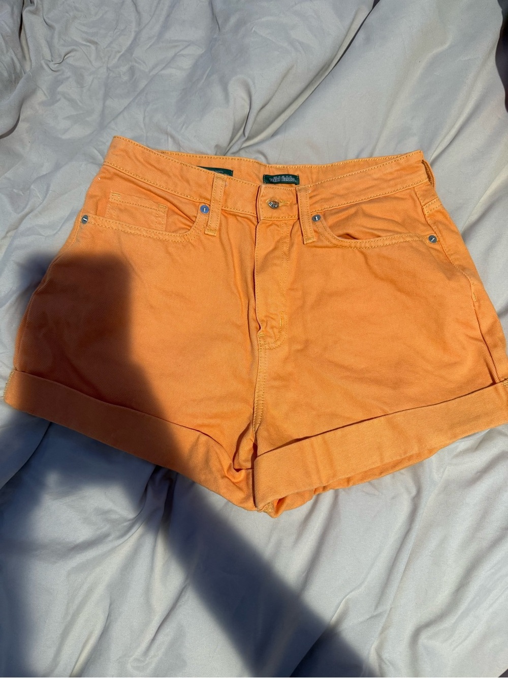 Orange Jean shorts